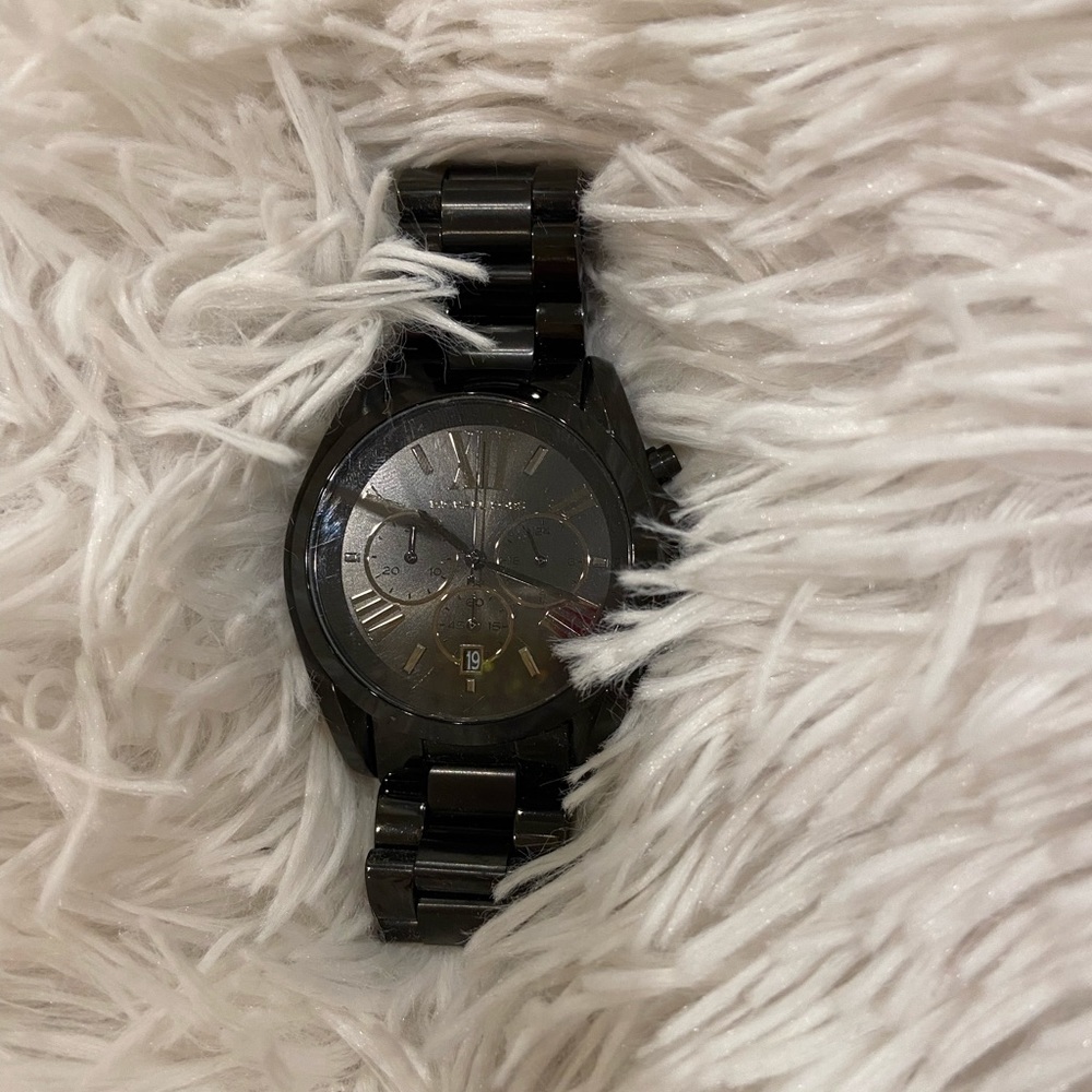 Unisex all black Michael Kors watch